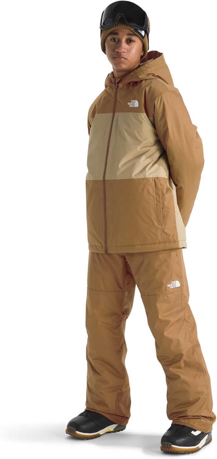 imageThe North Face Boys Freedom Insulated Jacket Winter Coat Water Repellent Helmet Compatible Hood amp Hand PocketsUtility BrownKhaki Stone