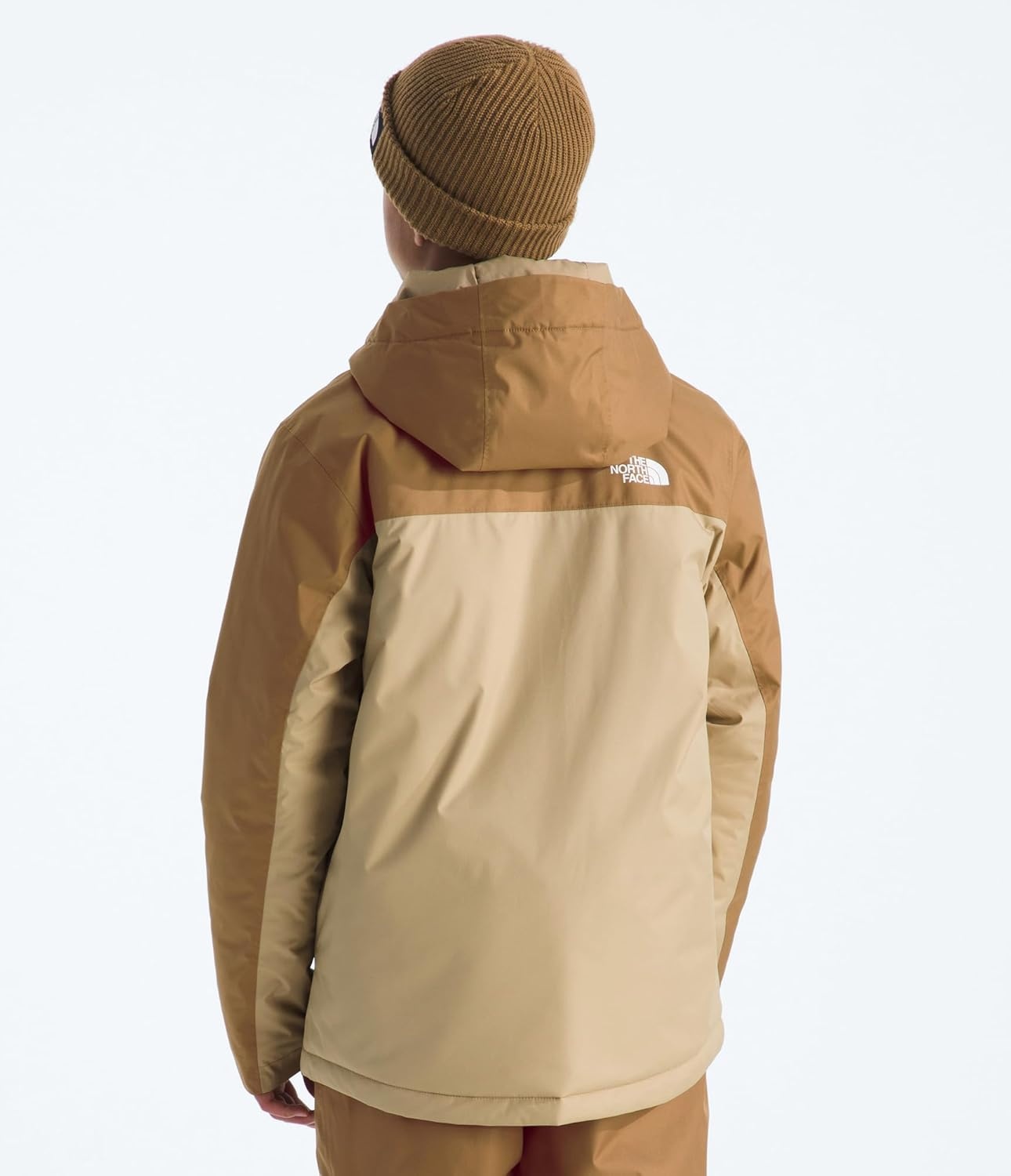imageThe North Face Boys Freedom Insulated Jacket Winter Coat Water Repellent Helmet Compatible Hood amp Hand PocketsUtility BrownKhaki Stone