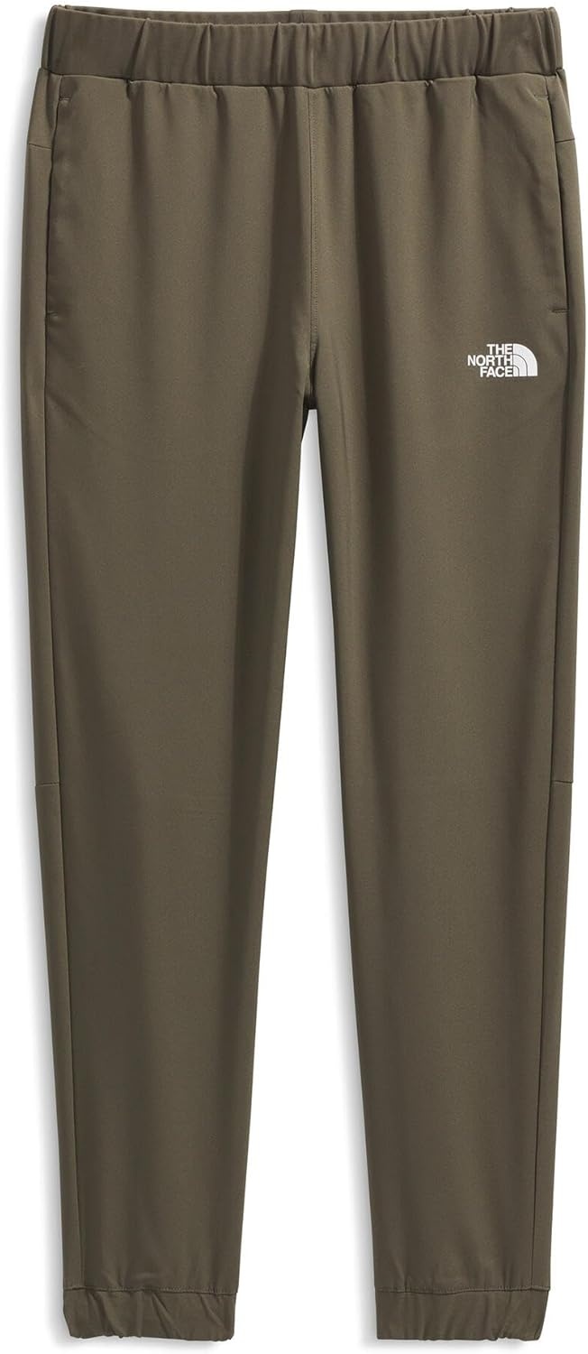 imageThe North Face Boys On The Trail Pant Moisture Wicking Water Repellent Elastic Waistband with Drawcord Zip Back PocketNew Taupe GreenSilver Reflective