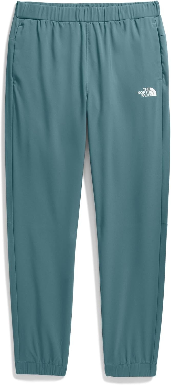 imageThe North Face Boys On The Trail Pant Moisture Wicking Water Repellent Elastic Waistband with Drawcord Zip Back PocketStormy Blue