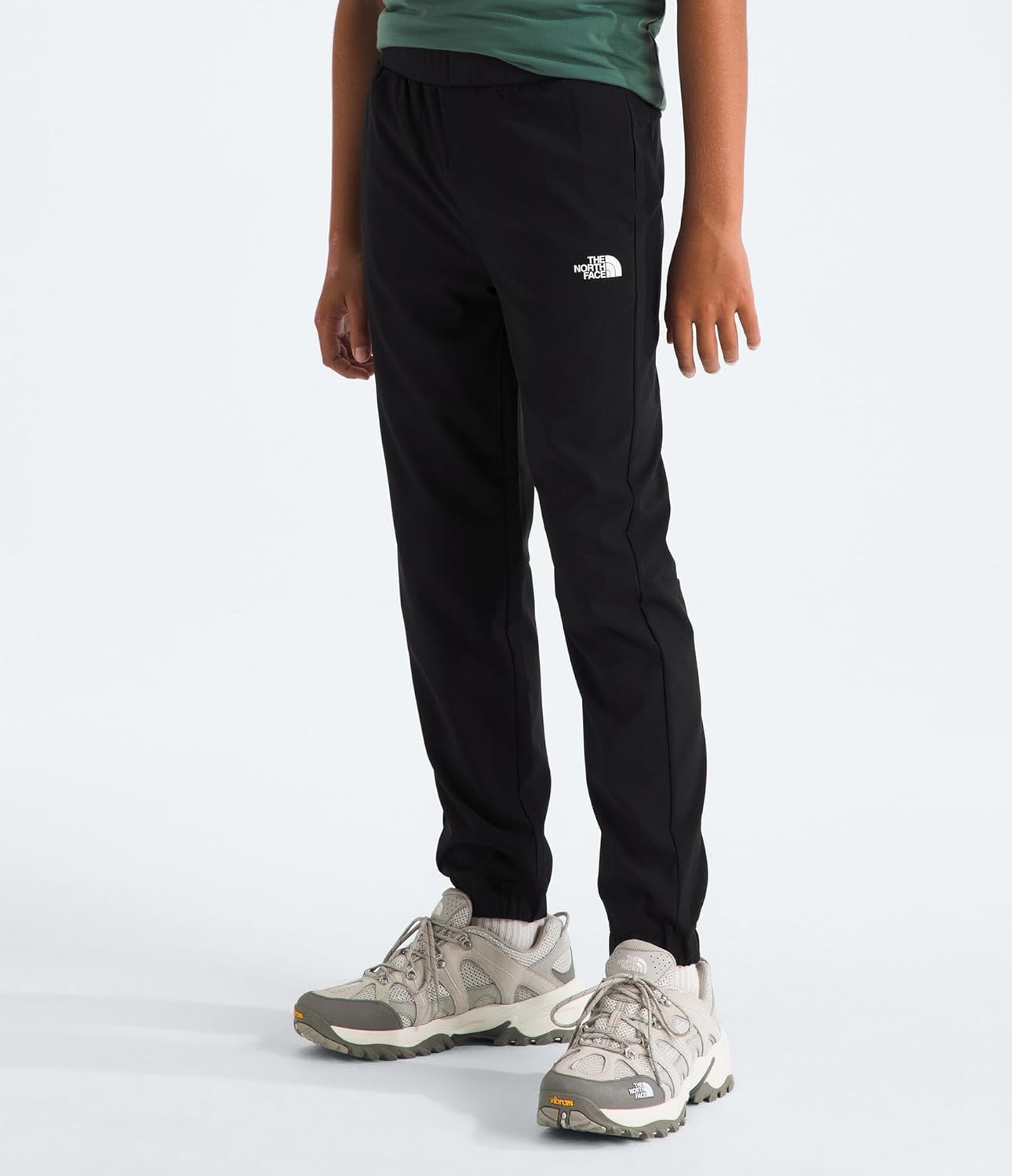 imageThe North Face Boys On The Trail Pant Moisture Wicking Water Repellent Elastic Waistband with Drawcord Zip Back PocketTnf Black