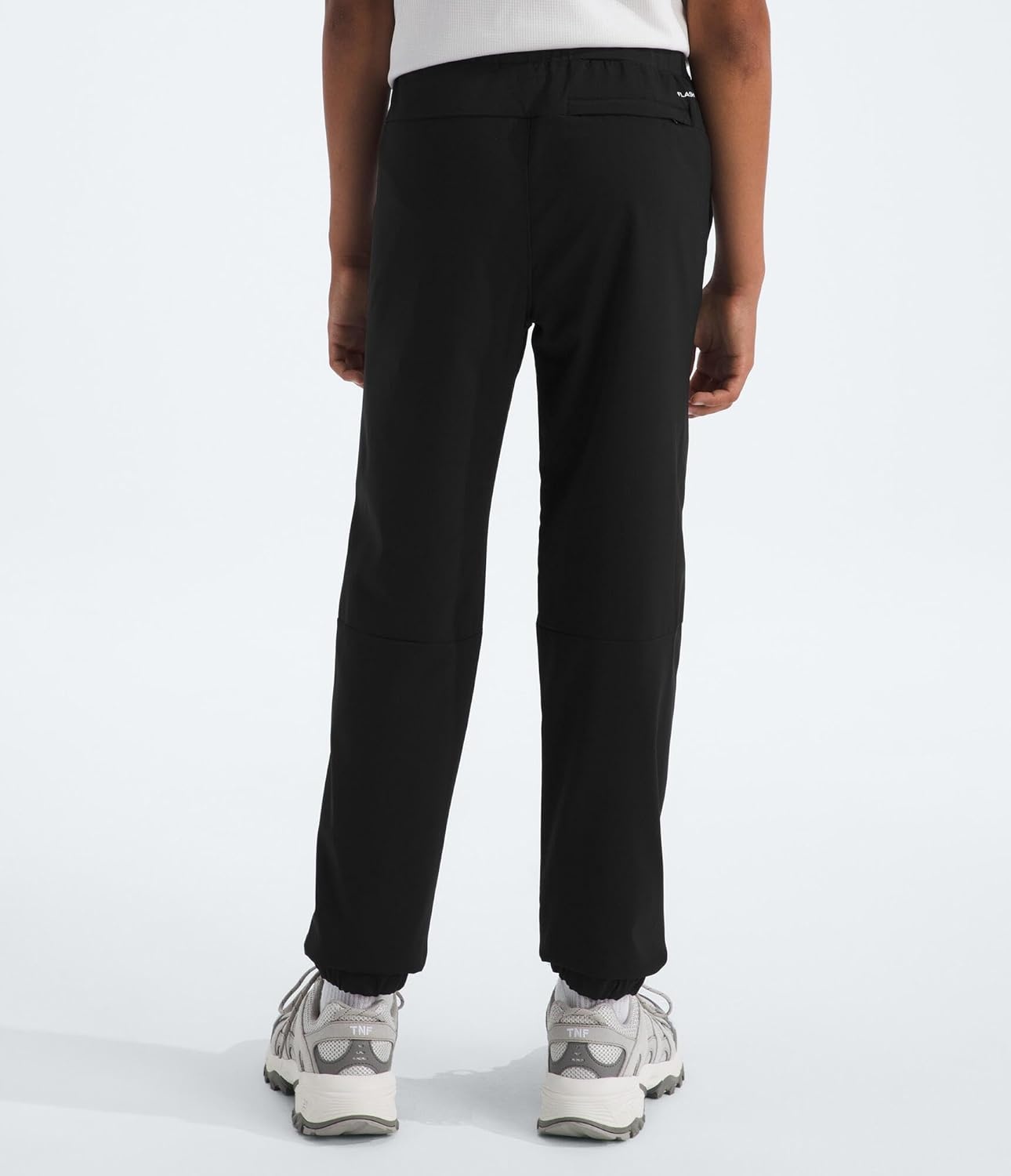 imageThe North Face Boys On The Trail Pant Moisture Wicking Water Repellent Elastic Waistband with Drawcord Zip Back PocketTnf BlackSilver Reflective