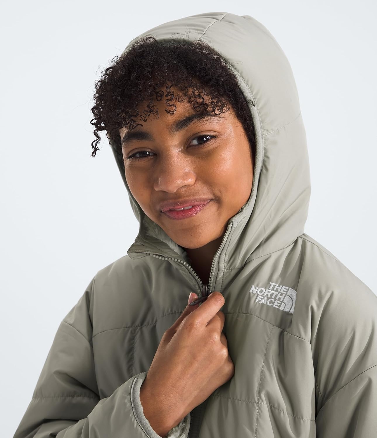 imageThe North Face Girls Reversible Shasta Short ParkaClay Grey