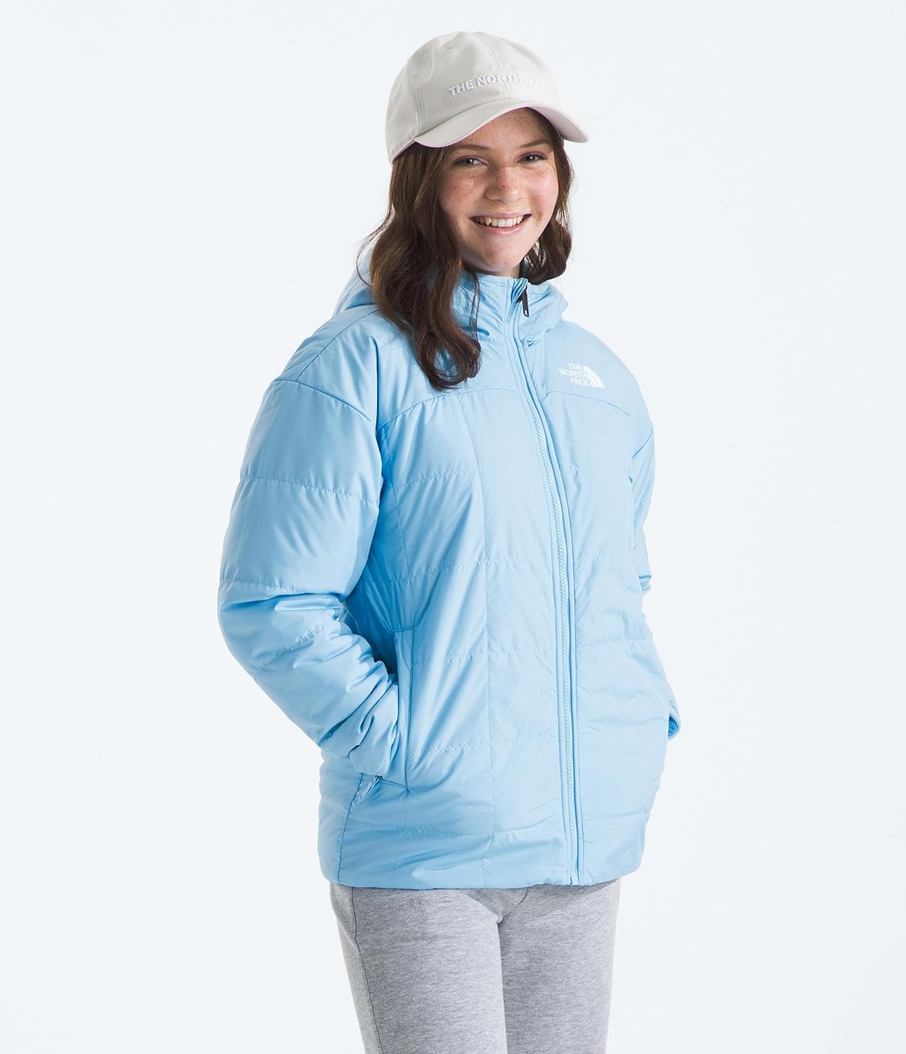 imageThe North Face Girls Reversible Shasta Short ParkaCornflower