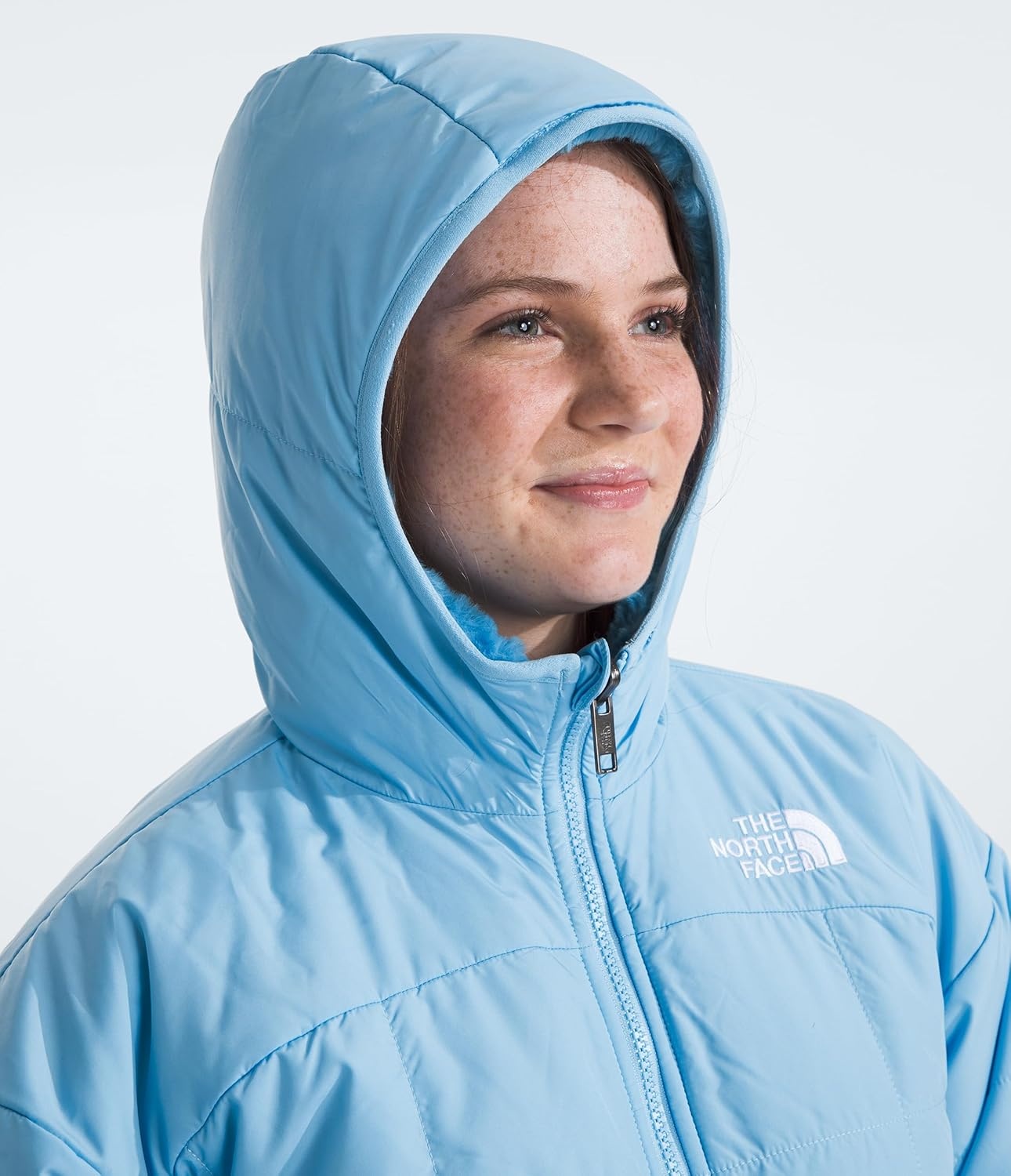 imageThe North Face Girls Reversible Shasta Short ParkaCornflower