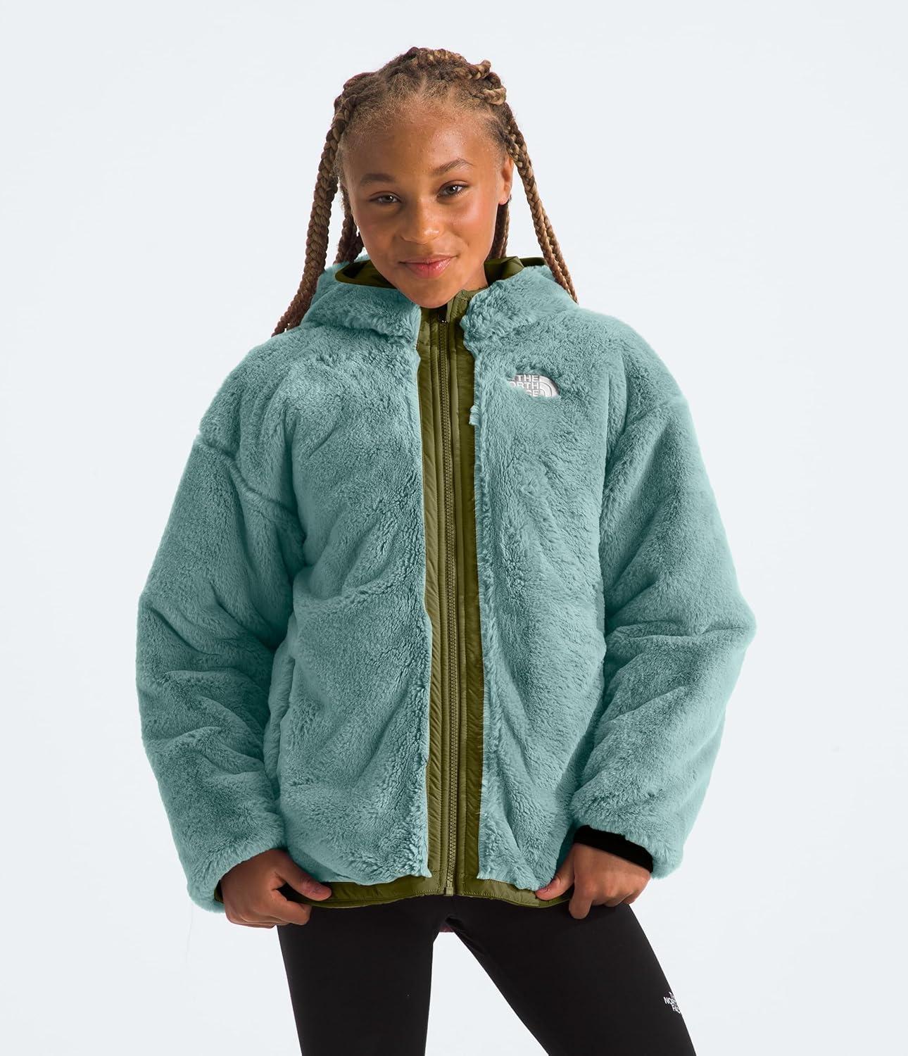 imageThe North Face Girls Reversible Shasta Short ParkaForest Olive
