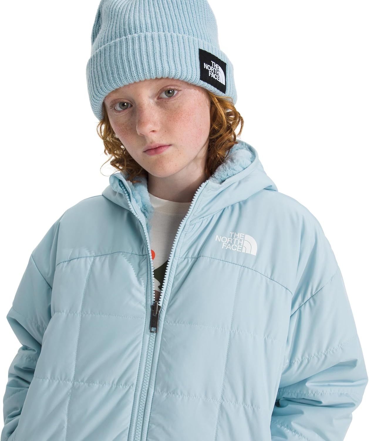 imageThe North Face Girls Reversible Shasta Short ParkaPolar Haze