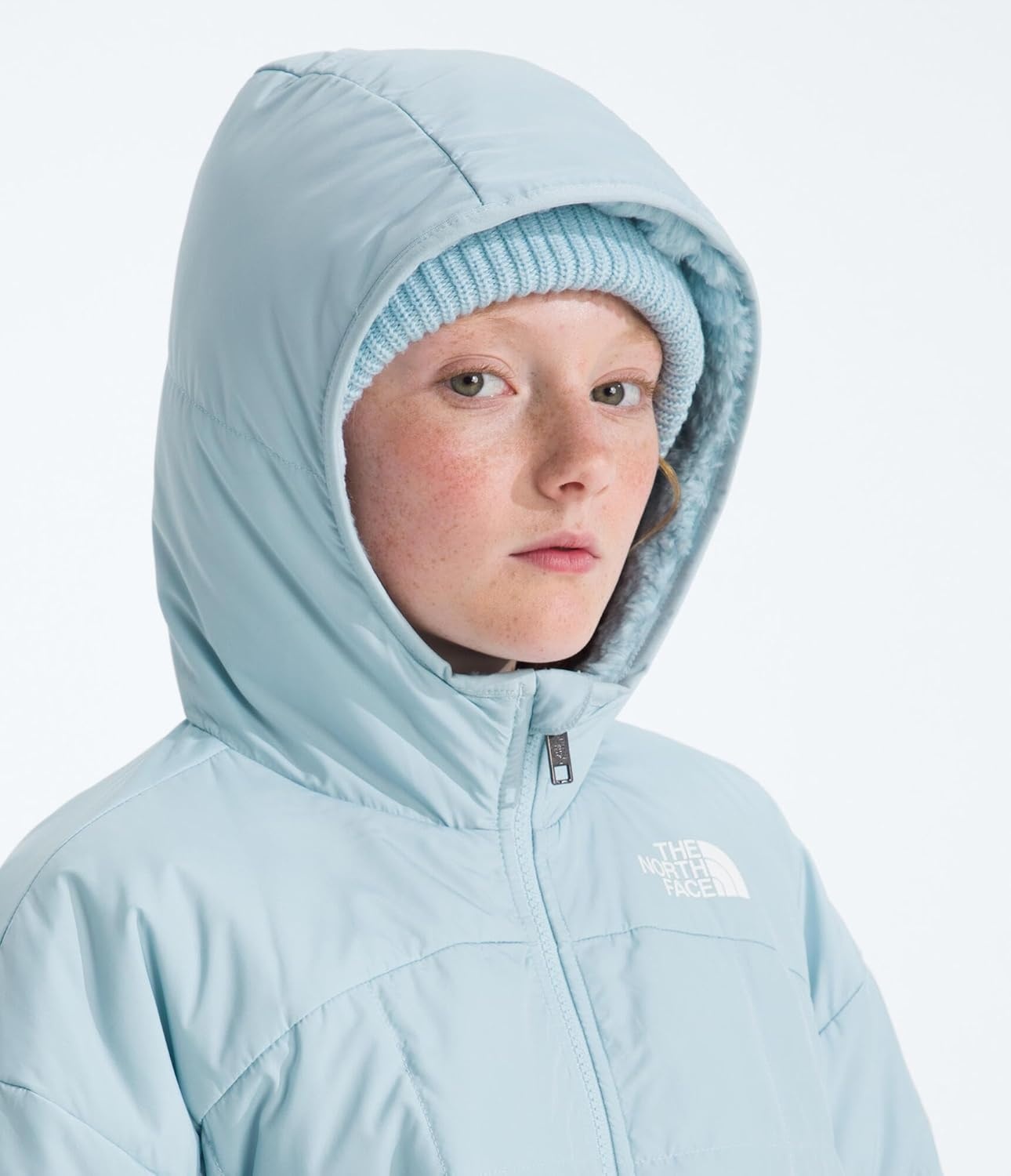 imageThe North Face Girls Reversible Shasta Short ParkaPolar Haze