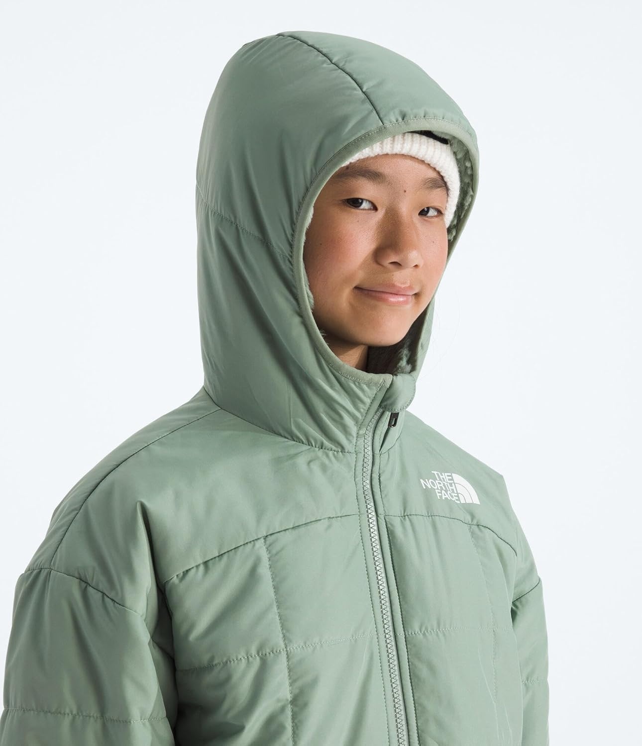 imageThe North Face Girls Reversible Shasta Short ParkaSlate Moss