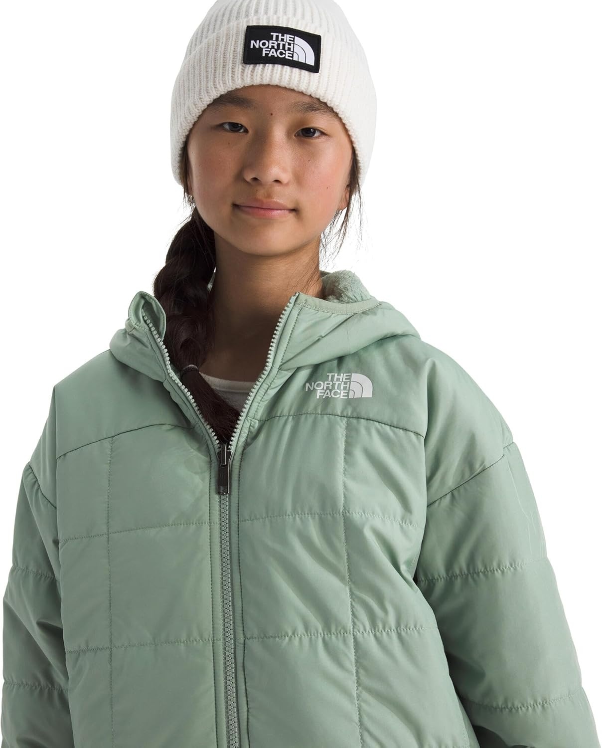 imageThe North Face Girls Reversible Shasta Short ParkaSlate Moss