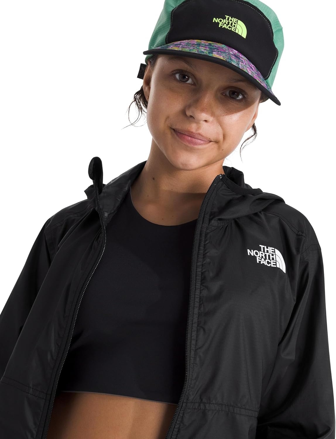 image:imageThe North Face Girls Tnf Cyclone Wind Jacket Wind amp Water Resistant Upf 40 Sun Protection Builtin Chin GuardTnf Black