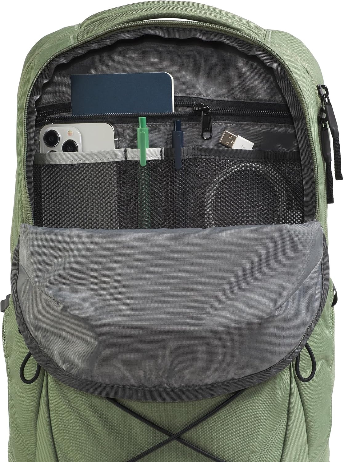 imageThe North Face Jester Everyday Laptop Backpack Commuter Daypack Water Repellent Laptop Sleeve Khaki StoneForest Olive One SizeBark MistTnf Black