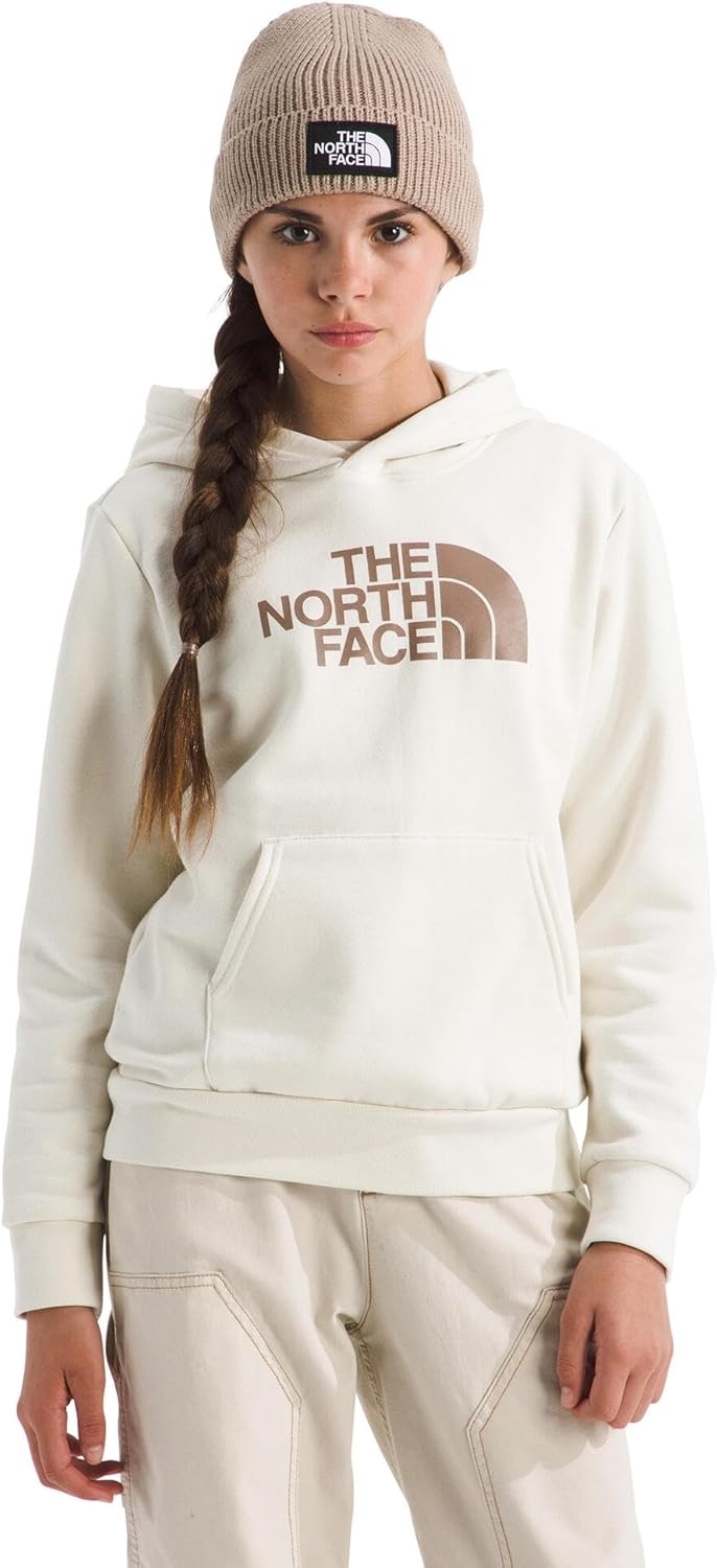 imageThe North Face Kids Evolution Half Dome Hoodie Adventure Ready Hooded Sweatshirt for Boys amp Girls Kangaroo Hand PocketWhite Dune