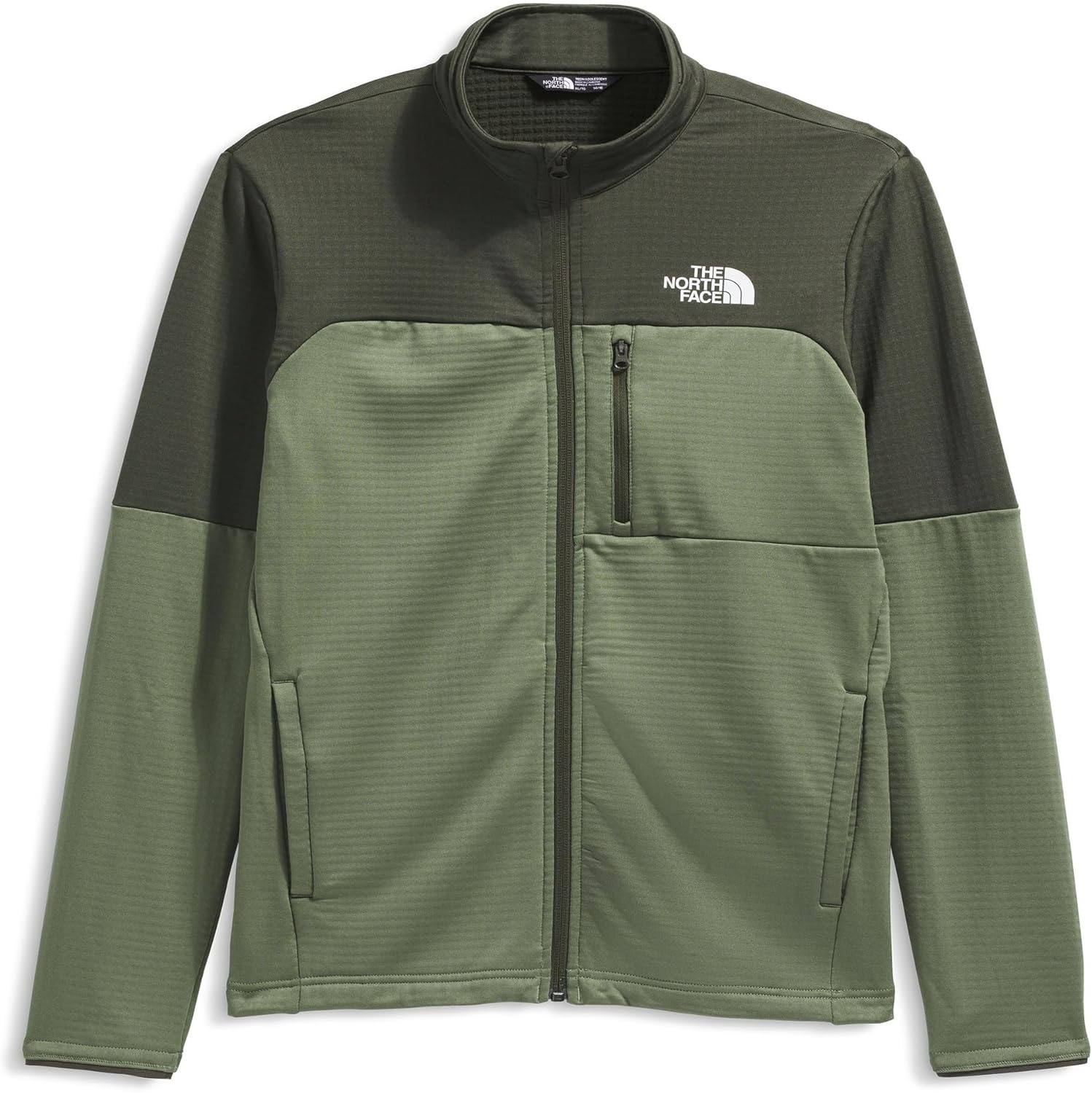image:imageThe North Face Kids Hike Midlayer Full Zip Jacket Lightweight Outerwear for Boys amp Girls Securezip Chest PocketBark MistNew Taupe Green