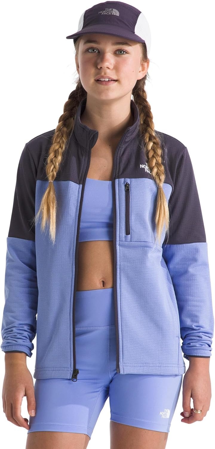 image:imageThe North Face Kids Hike Midlayer Full Zip Jacket Lightweight Outerwear for Boys amp Girls Securezip Chest PocketEndless DuskPeriwinkle Glow