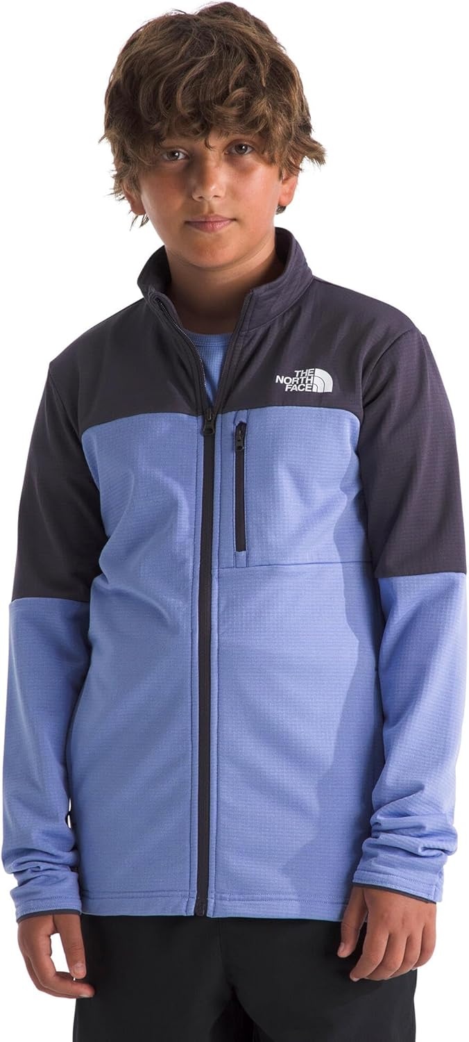 image:imageThe North Face Kids Hike Midlayer Full Zip Jacket Lightweight Outerwear for Boys amp Girls Securezip Chest PocketEndless DuskPeriwinkle Glow