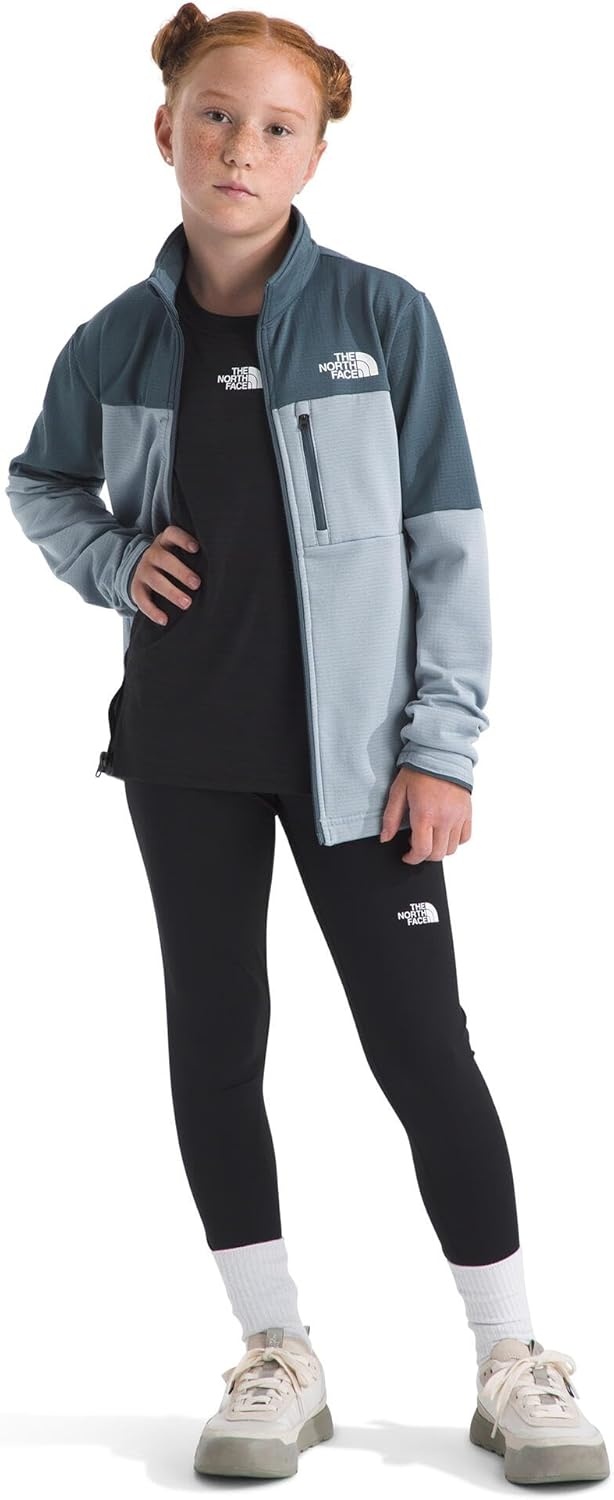 image:imageThe North Face Kids Hike Midlayer Full Zip Jacket Lightweight Outerwear for Boys amp Girls Securezip Chest PocketFrost GreyGranite Grey
