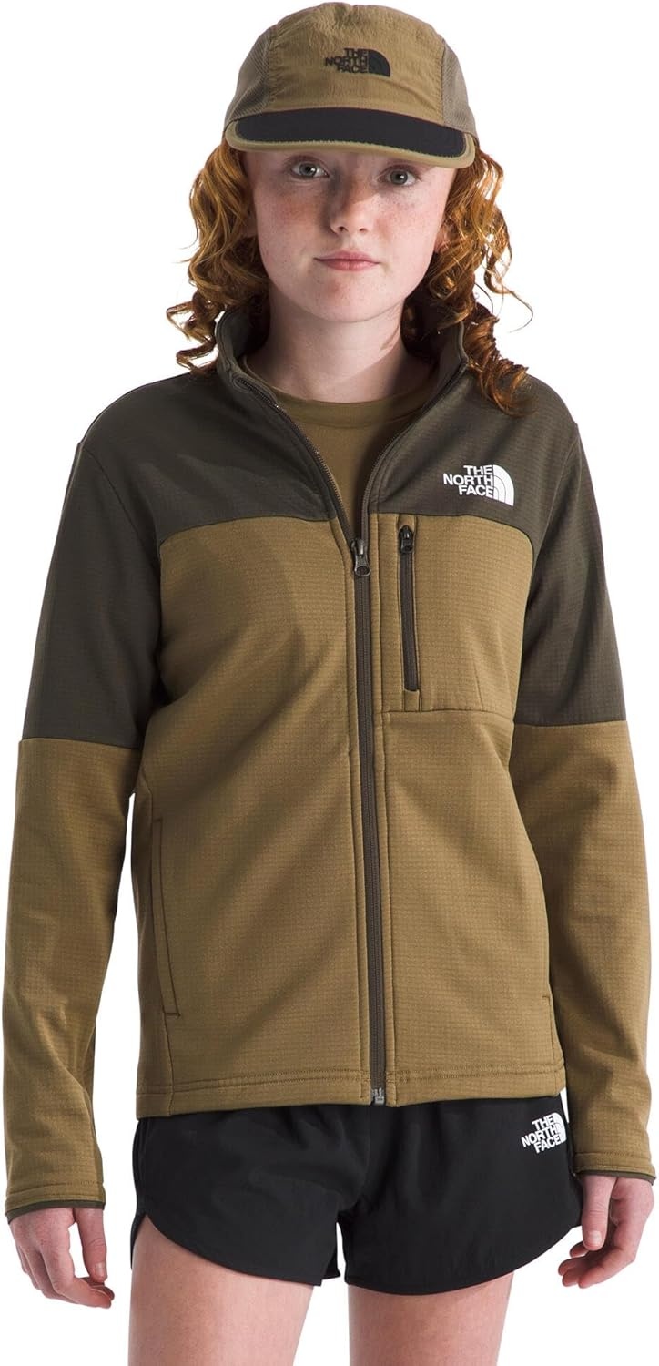 image:imageThe North Face Kids Hike Midlayer Full Zip Jacket Lightweight Outerwear for Boys amp Girls Securezip Chest PocketNew Taupe GreenCedar
