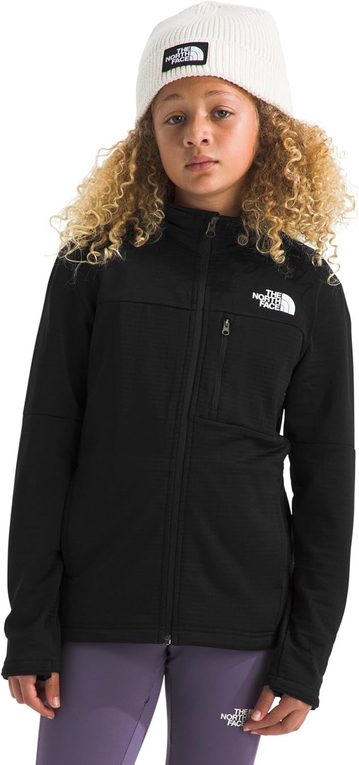 image:imageThe North Face Kids Hike Midlayer Full Zip Jacket Lightweight Outerwear for Boys amp Girls Securezip Chest PocketTnf Black
