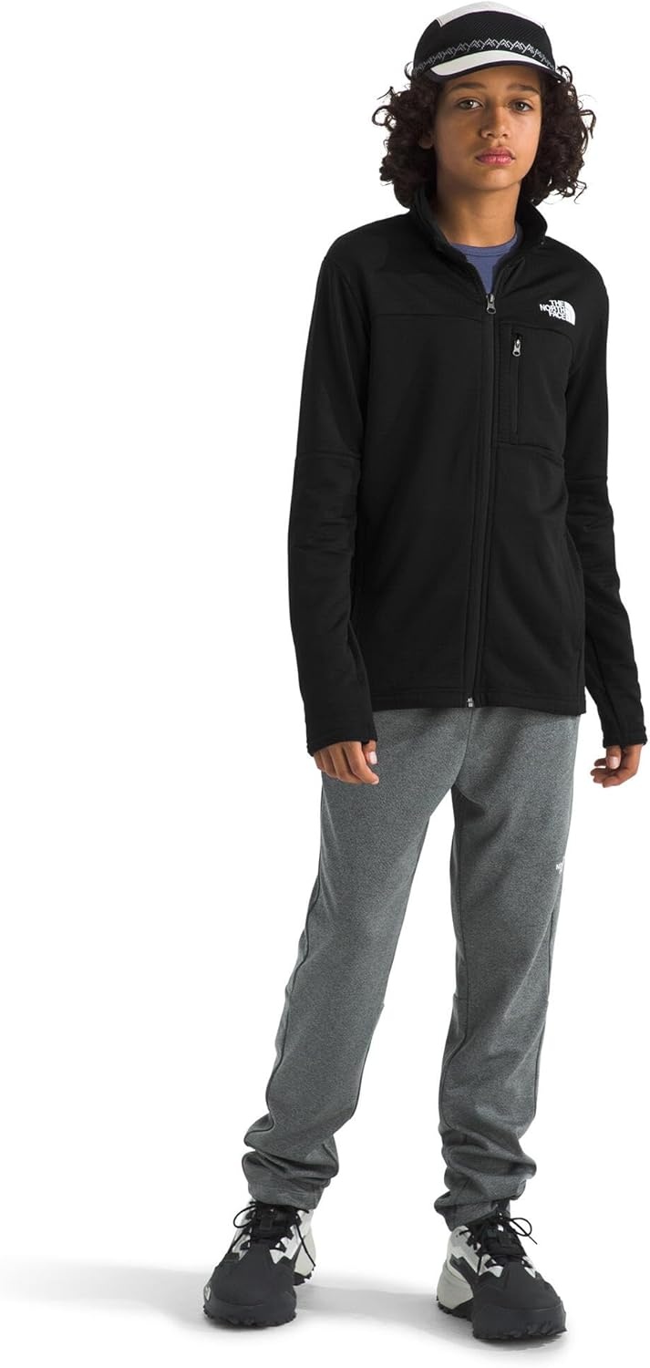 image:imageThe North Face Kids Hike Midlayer Full Zip Jacket Lightweight Outerwear for Boys amp Girls Securezip Chest PocketTnf Black