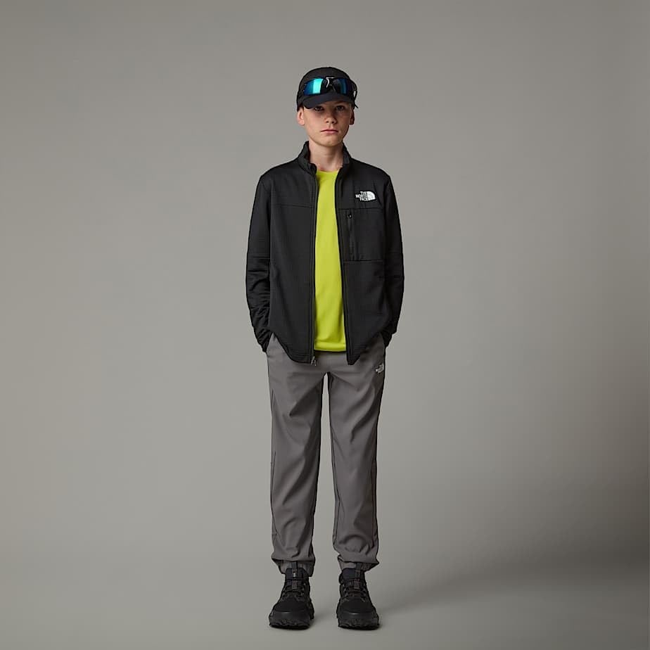 image:imageThe North Face Kids Hike Midlayer Full Zip Jacket Lightweight Outerwear for Boys amp Girls Securezip Chest PocketTnf Black