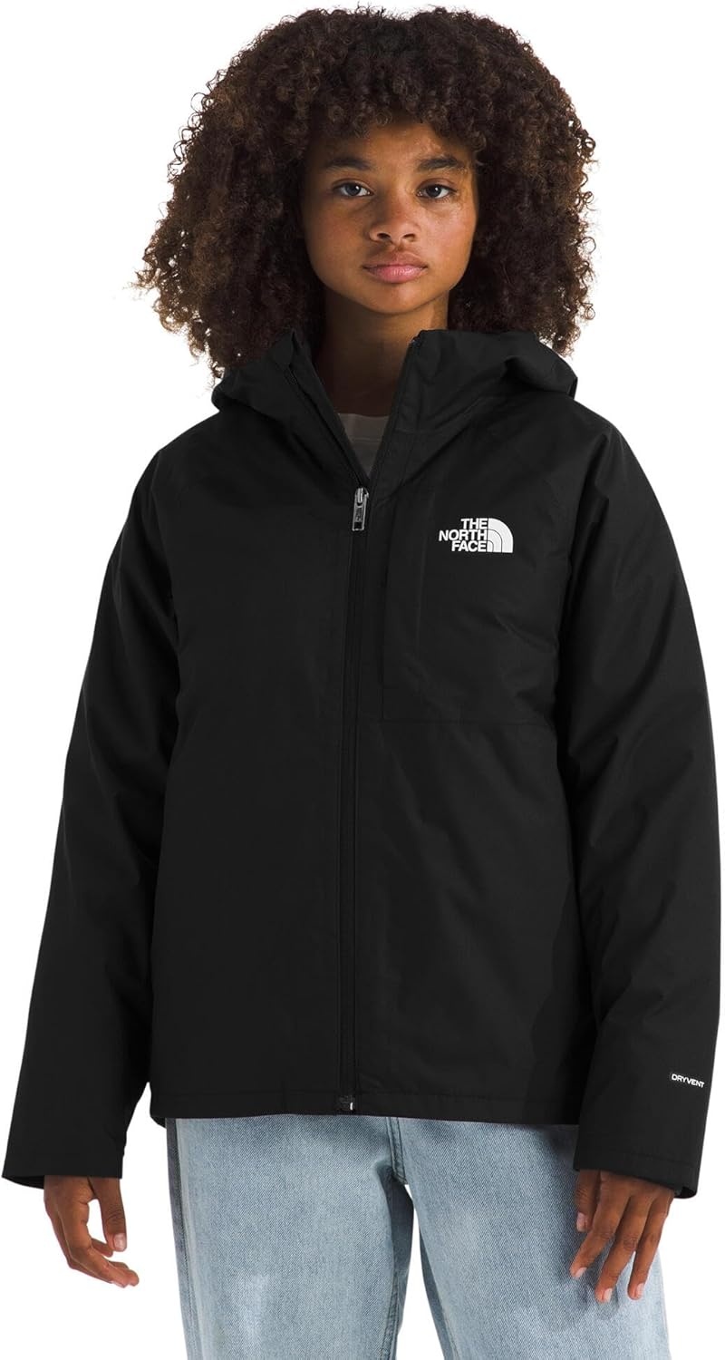 imageThe North Face Kids Perrito 4n1 Hooded Jacket 3 Piece Hood With Adjustable Elasticated Rainguard Reversible DesignTnf Black