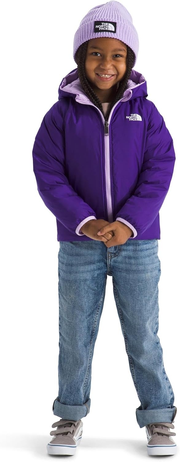 imageThe North Face Kids Reversible Perrito Insulated Hooded Jacket 2 in 1 Winter Coat for Boys amp Girls Water RepellentLite Lilac