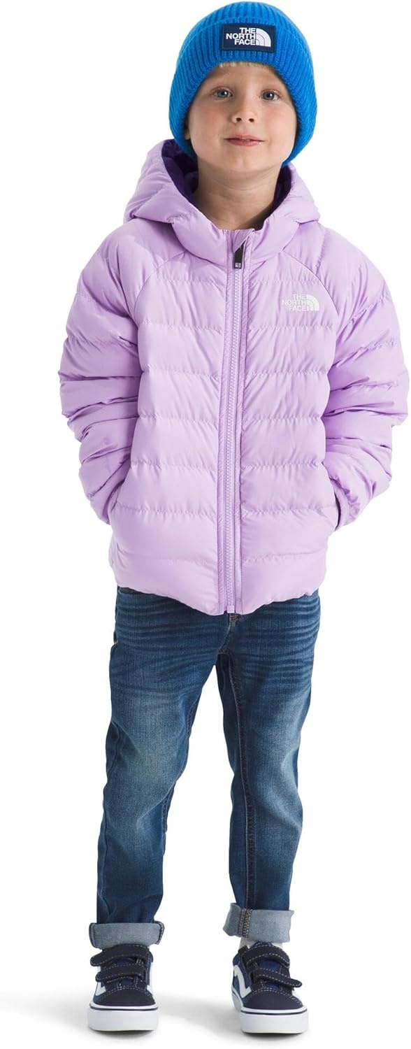 imageThe North Face Kids Reversible Perrito Insulated Hooded Jacket 2 in 1 Winter Coat for Boys amp Girls Water RepellentLite Lilac