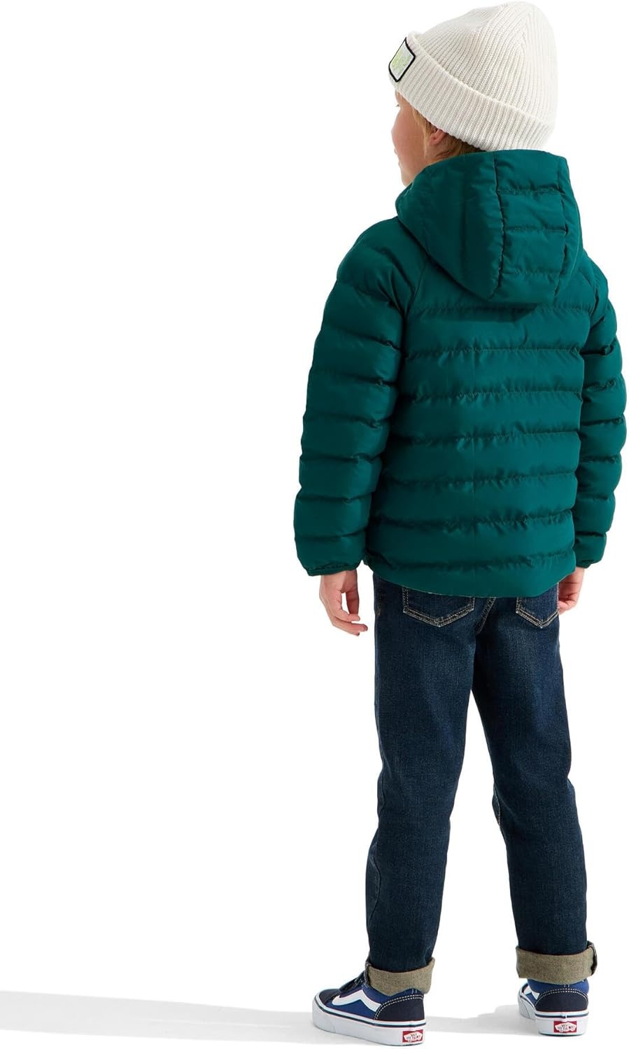 imageThe North Face Kids Reversible Perrito Insulated Hooded Jacket 2 in 1 Winter Coat for Boys amp Girls Water RepellentPacific Teal