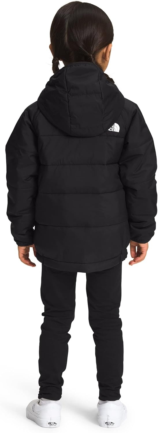 imageThe North Face Kids Reversible Perrito Insulated Hooded Jacket 2 in 1 Winter Coat for Boys amp Girls Water RepellentTnf BlackAsphalt Grey