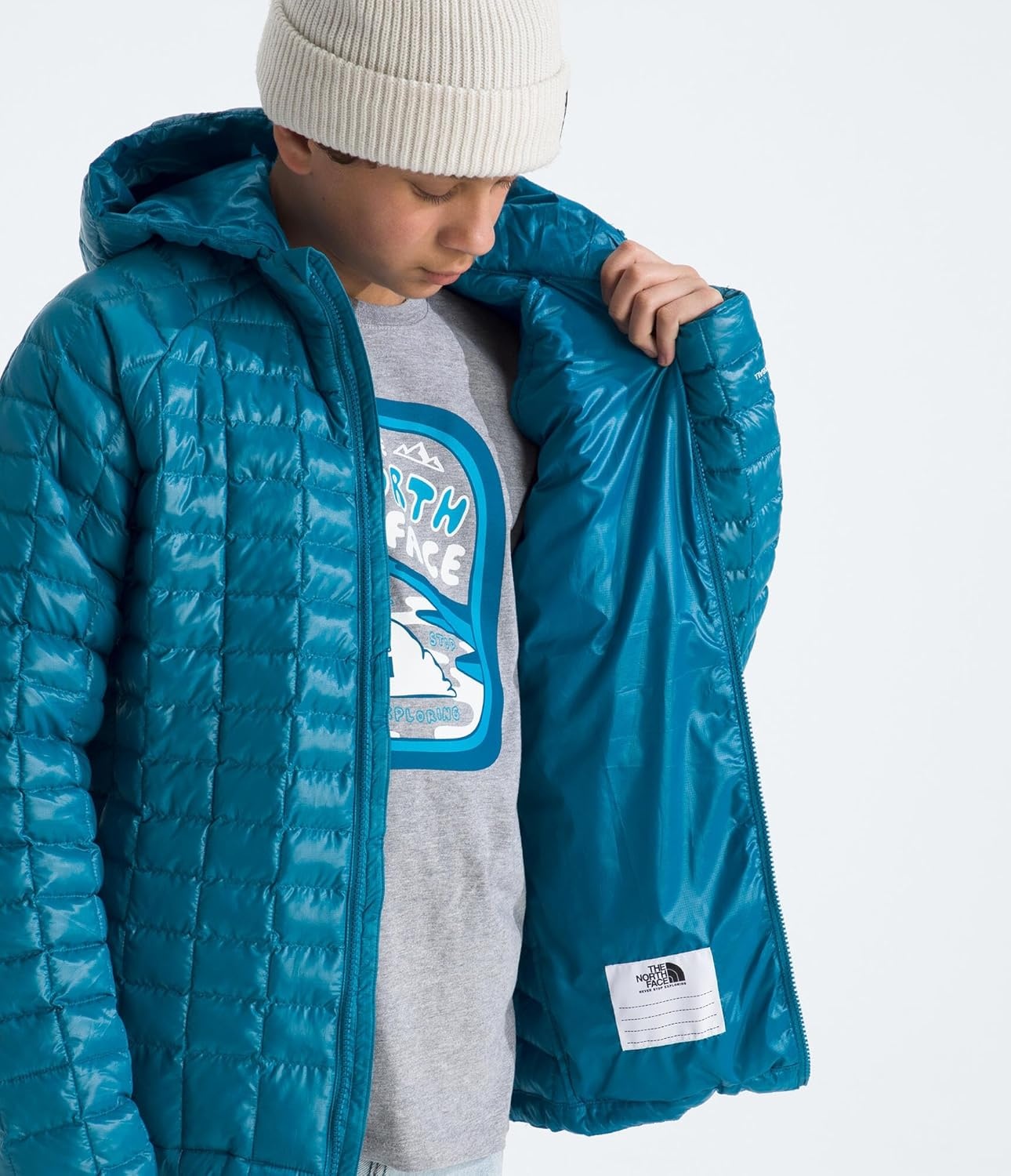 image:imageThe North Face Kids Thermoball Hooded JacketDusk Blue