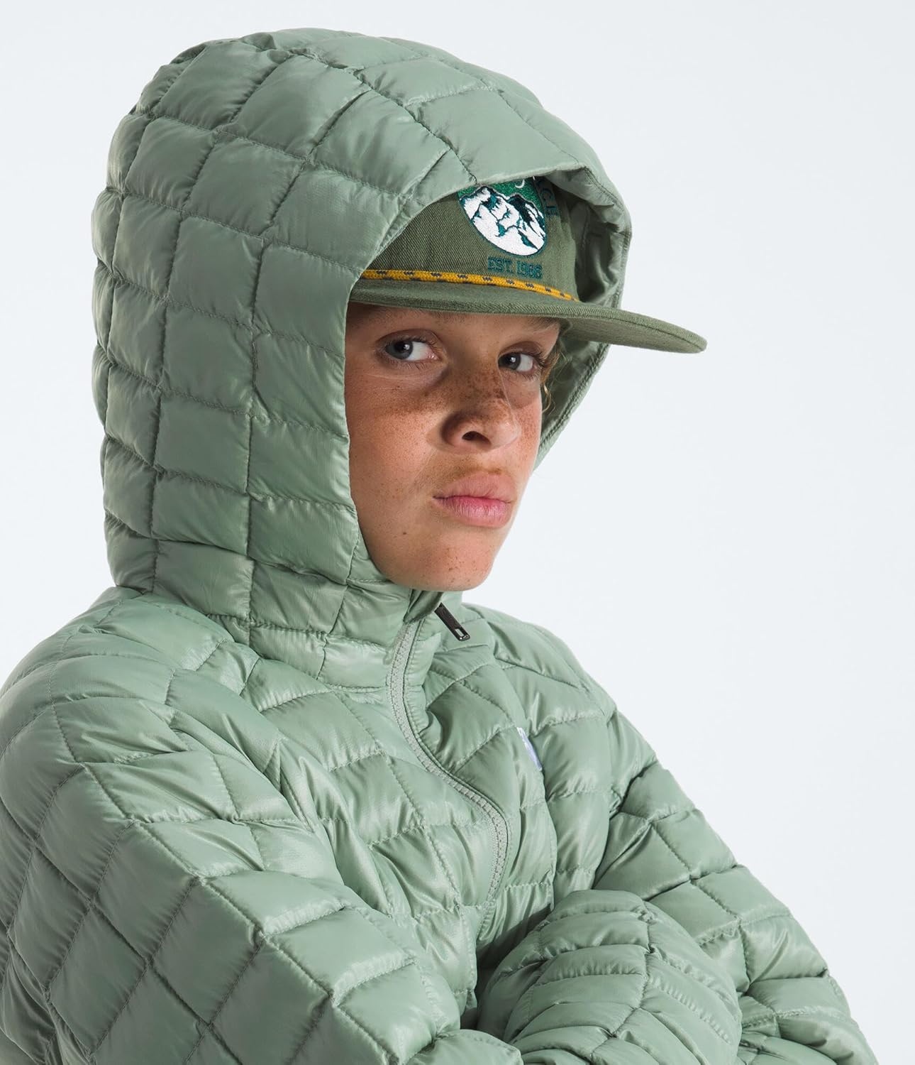 image:imageThe North Face Kids Thermoball Hooded JacketSlate Moss