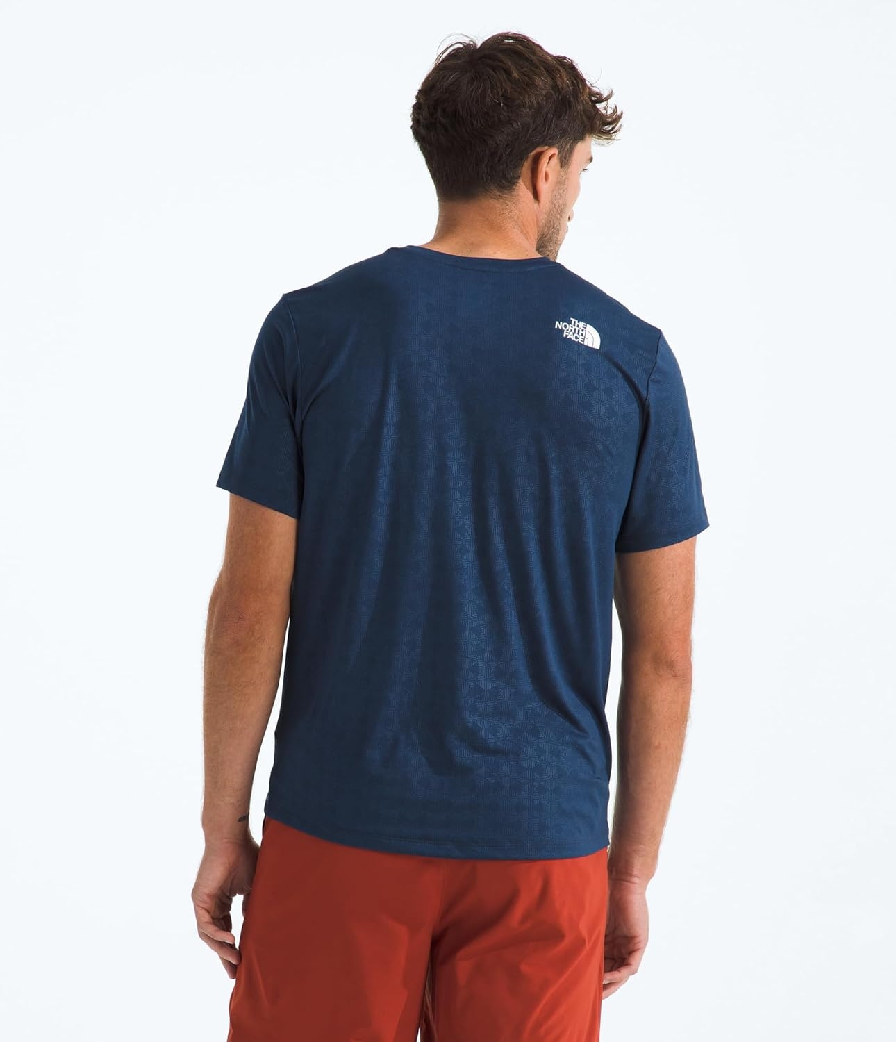 image:imageThe North Face Mens 247 Pentadome Embossed Short Sleeve Tee Regular Fit TShirt with MoistureWicking Flashdry TechEstate Blue