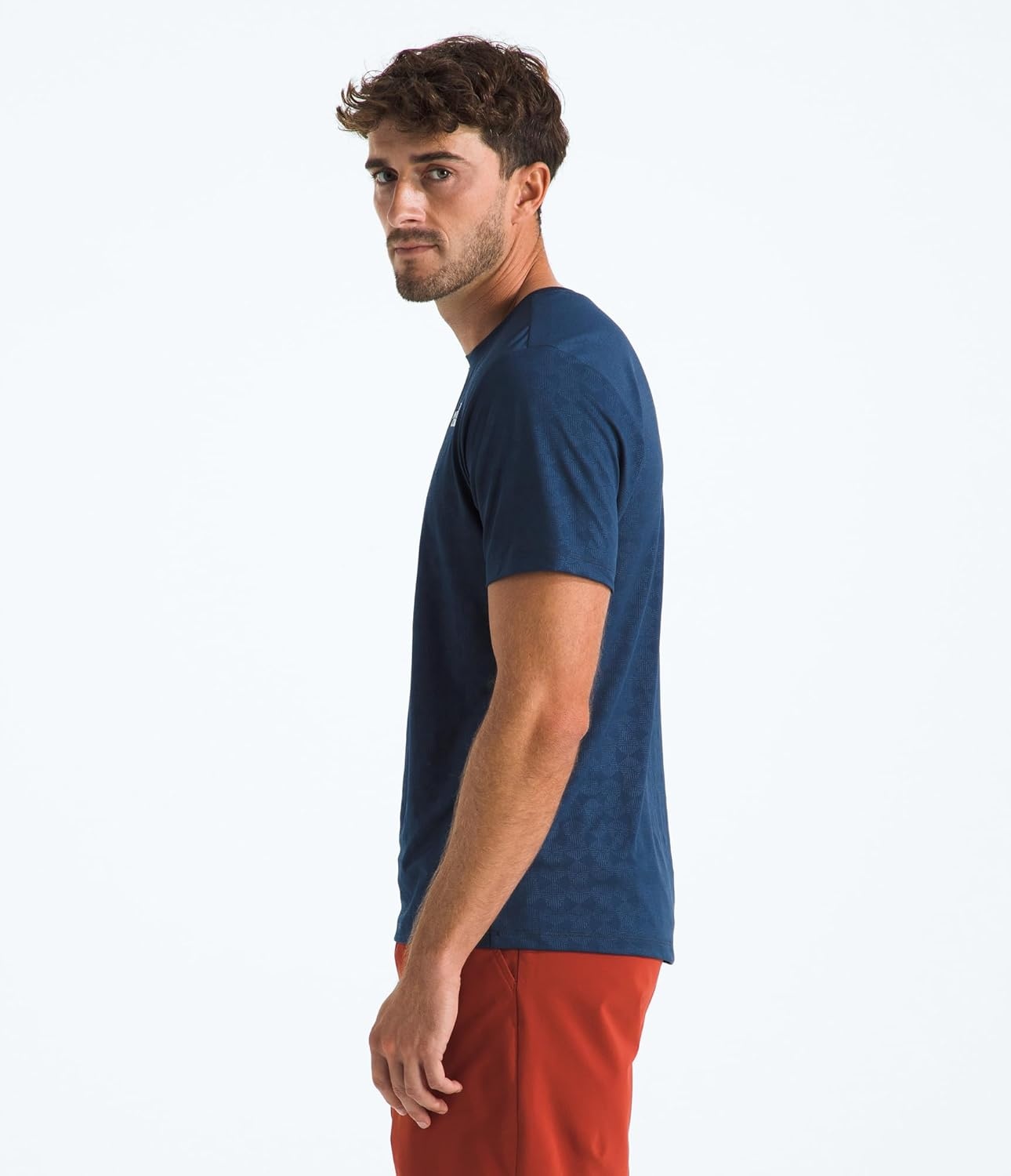 image:imageThe North Face Mens 247 Pentadome Embossed Short Sleeve Tee Regular Fit TShirt with MoistureWicking Flashdry TechEstate Blue