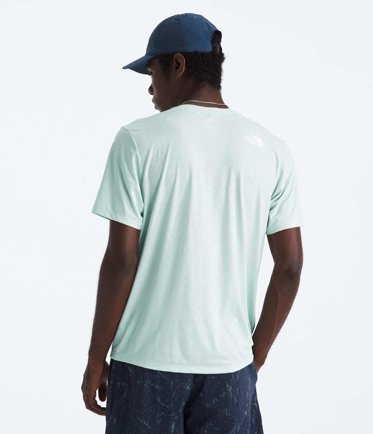 image:imageThe North Face Mens 247 Pentadome Embossed Short Sleeve Tee Regular Fit TShirt with MoistureWicking Flashdry TechOpal Frost