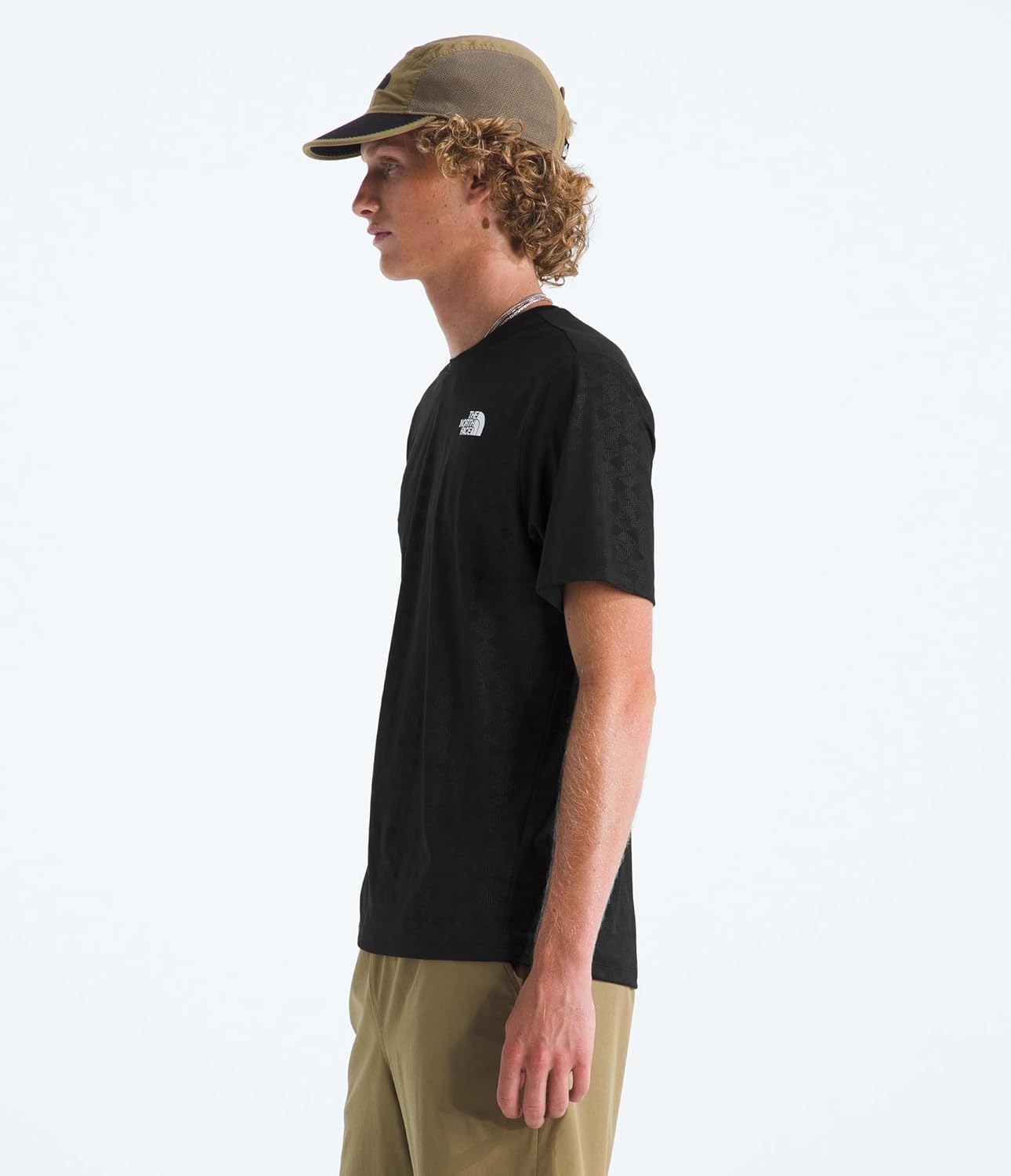 image:imageThe North Face Mens 247 Pentadome Embossed Short Sleeve Tee Regular Fit TShirt with MoistureWicking Flashdry TechTnf Black