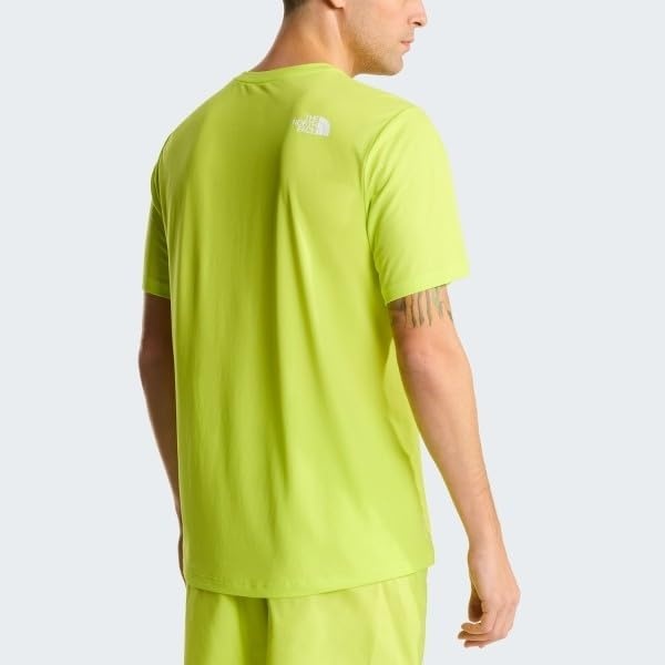image:imageThe North Face Mens 247 ShortSleeve Tee Lightweight Athletic Shirt with Flashdry Technology amp Heat Transfer LogoFizz Lime
