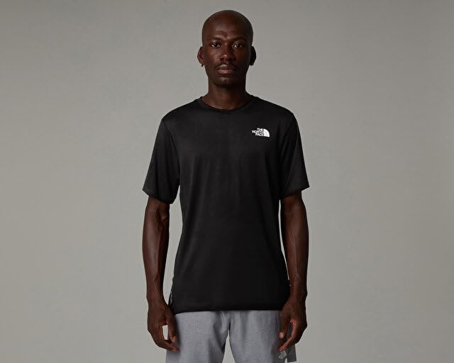 image:imageThe North Face Mens 247 ShortSleeve Tee Lightweight Athletic Shirt with Flashdry Technology amp Heat Transfer LogoTnf Black