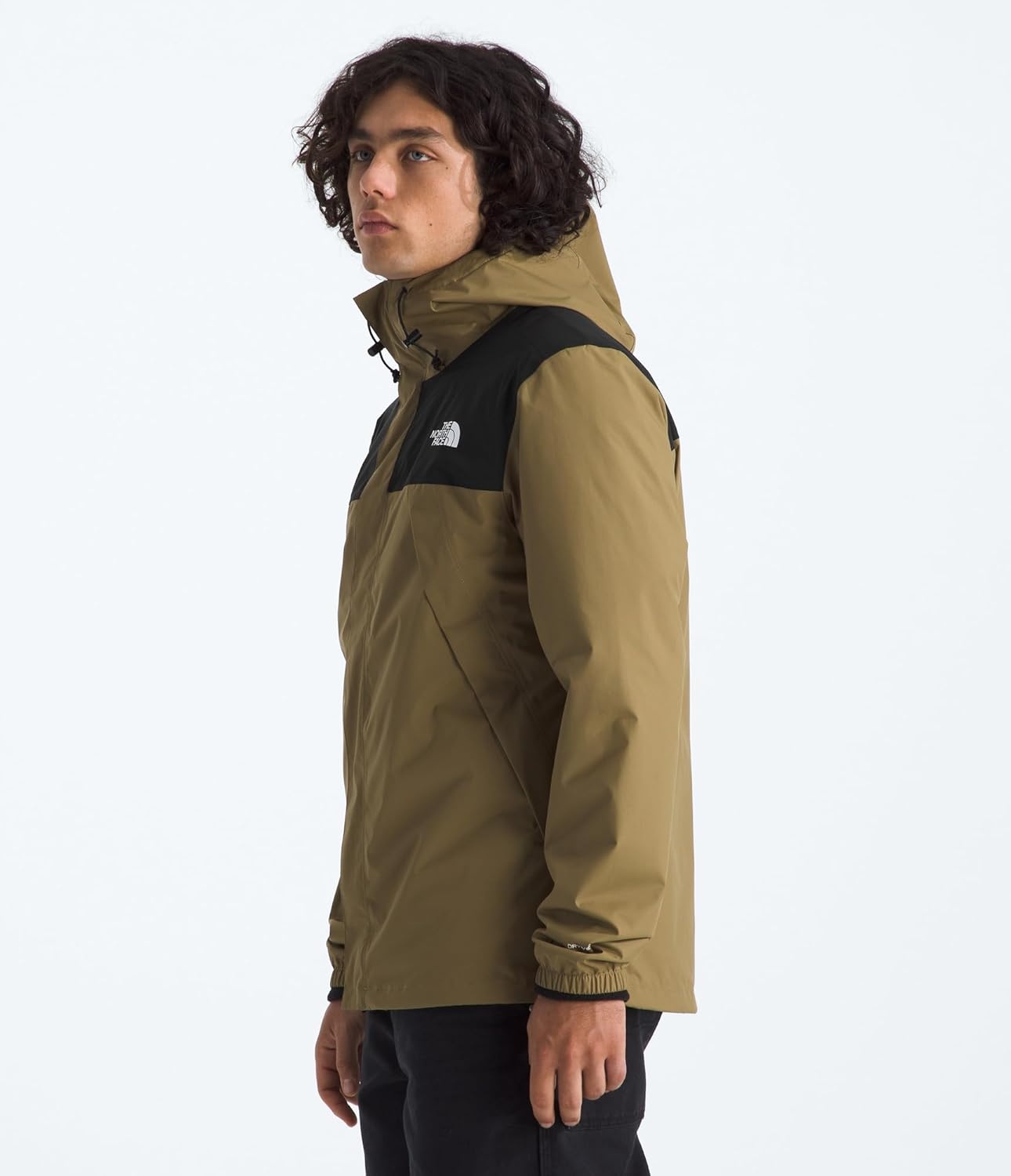 image:imageThe North Face Mens Antora Triclimate Jacket Waterproof Shell Warm Inner Fleece Layer Adjustable Hood With DrawcordCedarTnf Black