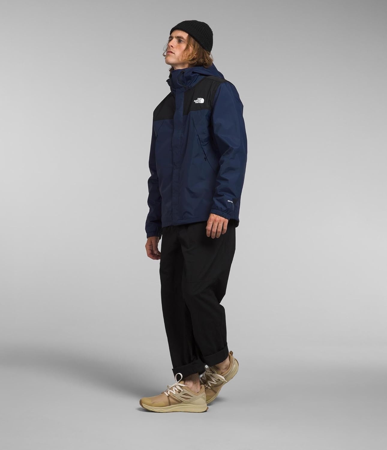image:imageThe North Face Mens Antora Triclimate Jacket Waterproof Shell Warm Inner Fleece Layer Adjustable Hood With DrawcordSummit NavyTnf Black