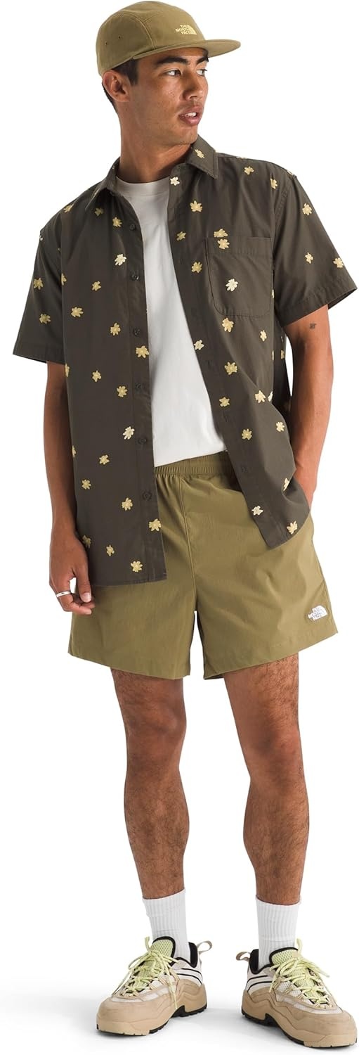 image:imageThe North Face Mens Class V Pathfinder WaterRepellent Pullon 5 Short Moisture Wicking Elastic WaistbandCedar