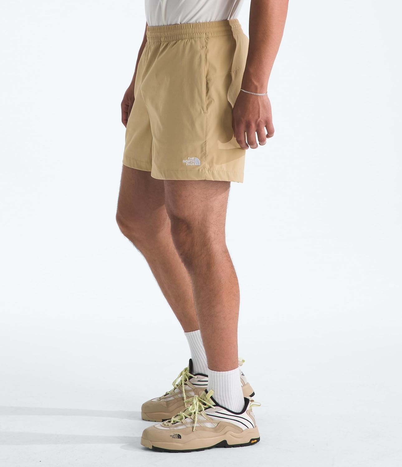 image:imageThe North Face Mens Class V Pathfinder WaterRepellent Pullon 5 Short Moisture Wicking Elastic WaistbandKhaki Stone