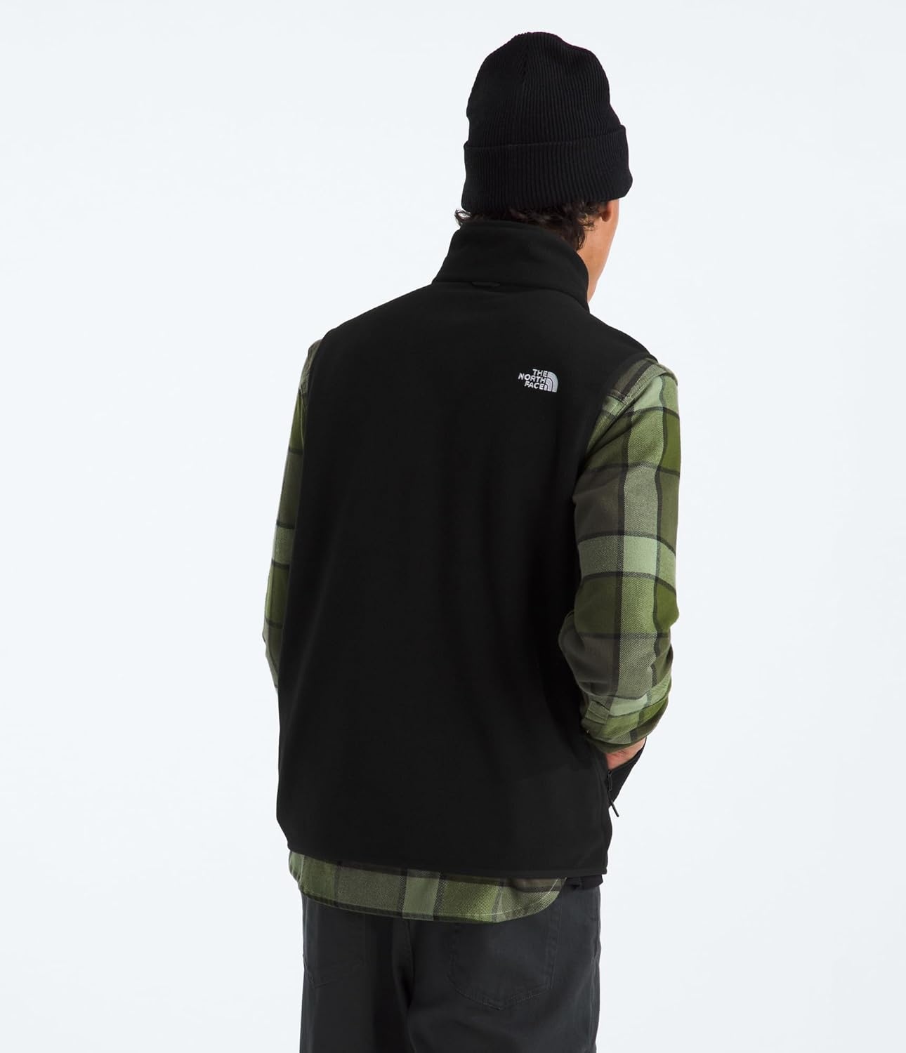 image:imageThe North Face Mens Glacier Fleece Vest Zippered Hand Pockets amp Stretch Binding on the Collar Armhole amp HemTnf Black