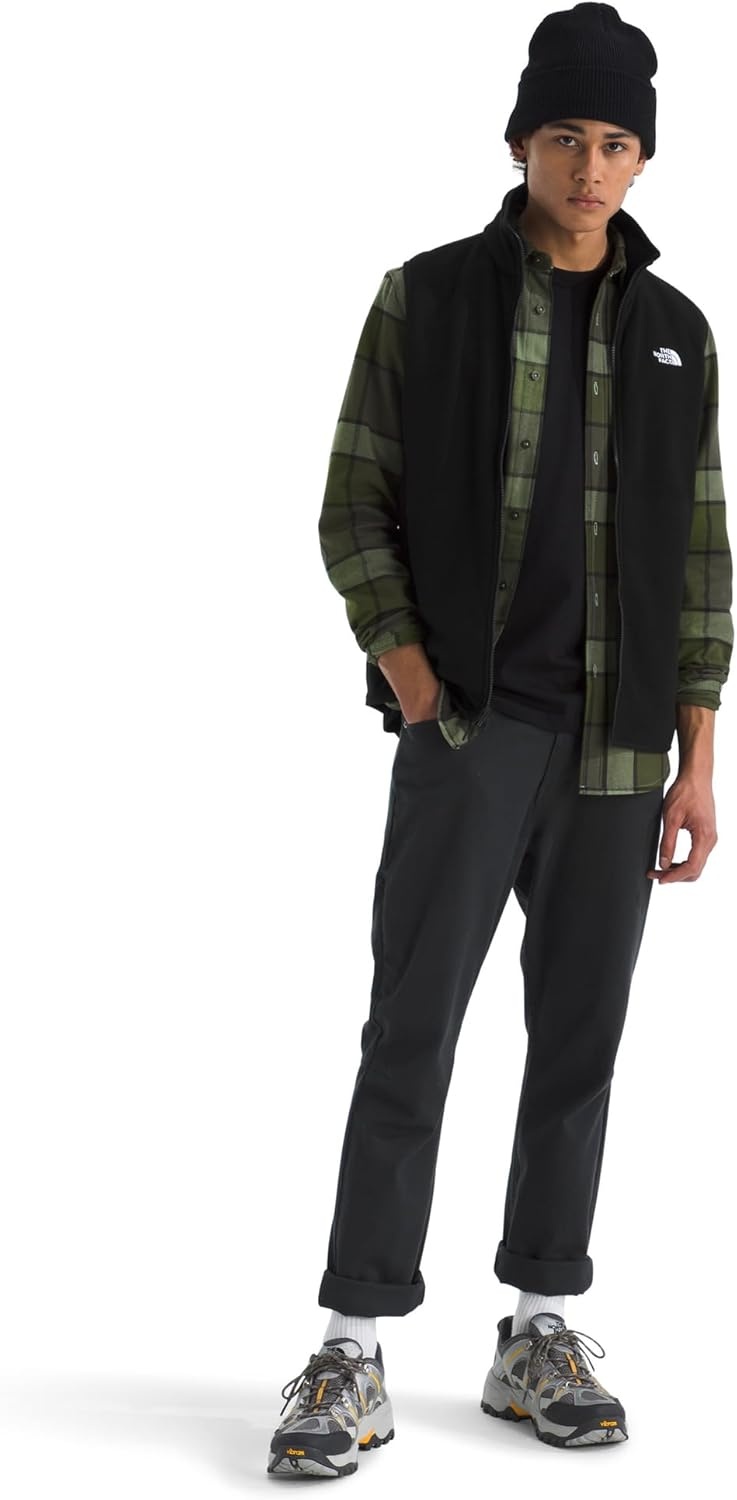 image:imageThe North Face Mens Glacier Fleece Vest Zippered Hand Pockets amp Stretch Binding on the Collar Armhole amp HemTnf Black