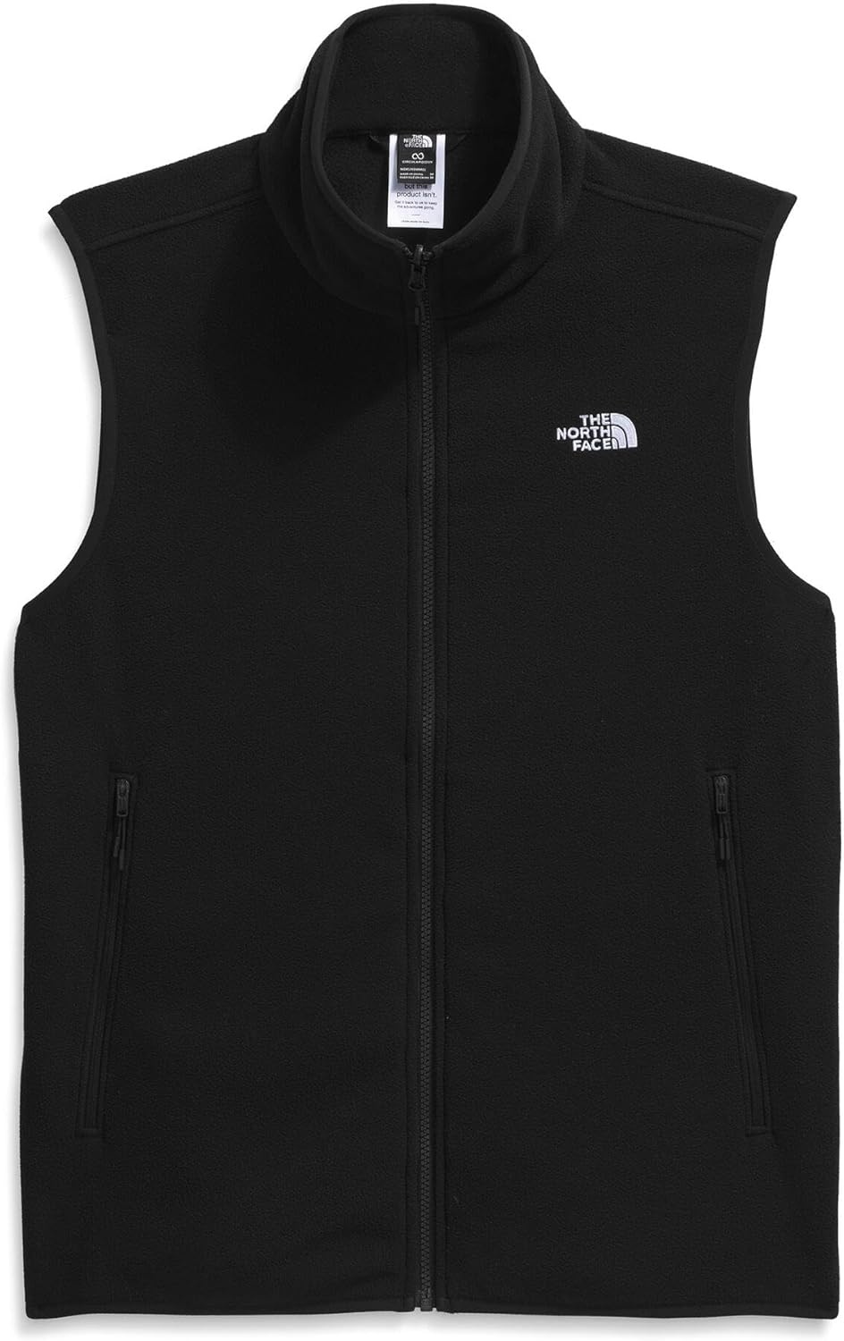 image:imageThe North Face Mens Glacier Fleece Vest Zippered Hand Pockets amp Stretch Binding on the Collar Armhole amp HemTnf Black