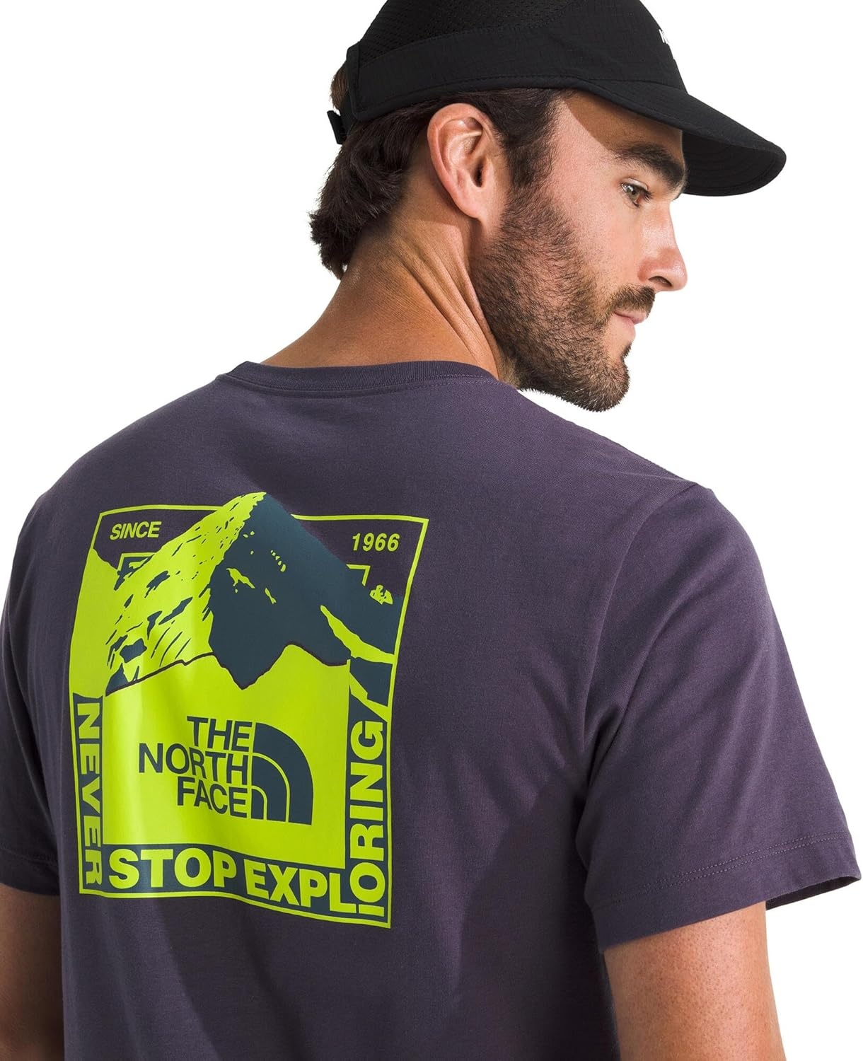 image:imageThe North Face Mens Mountain Scape ShortSleeve Tee Casual Stylish Graphic TShirt Regular Fit Soft Cotton FabricEndless Dusk