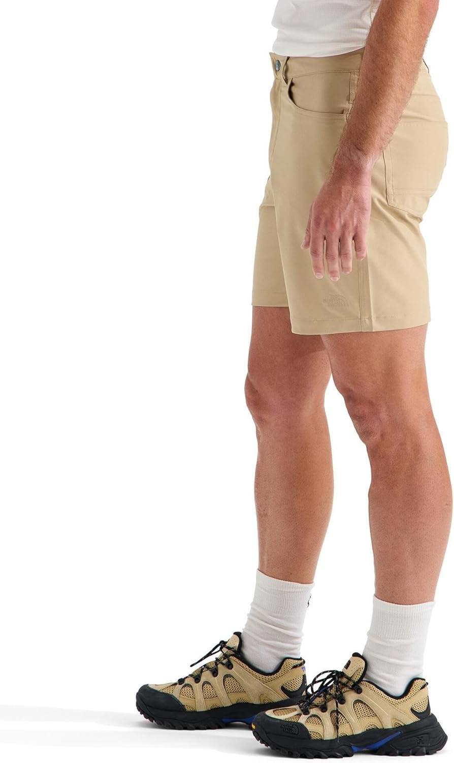 image:imageThe North Face Mens Paramount 7 Short Moisture Wicking Hiking Shorts Water Repellent Finish Belt Loops 5 PocketsKhaki Stone