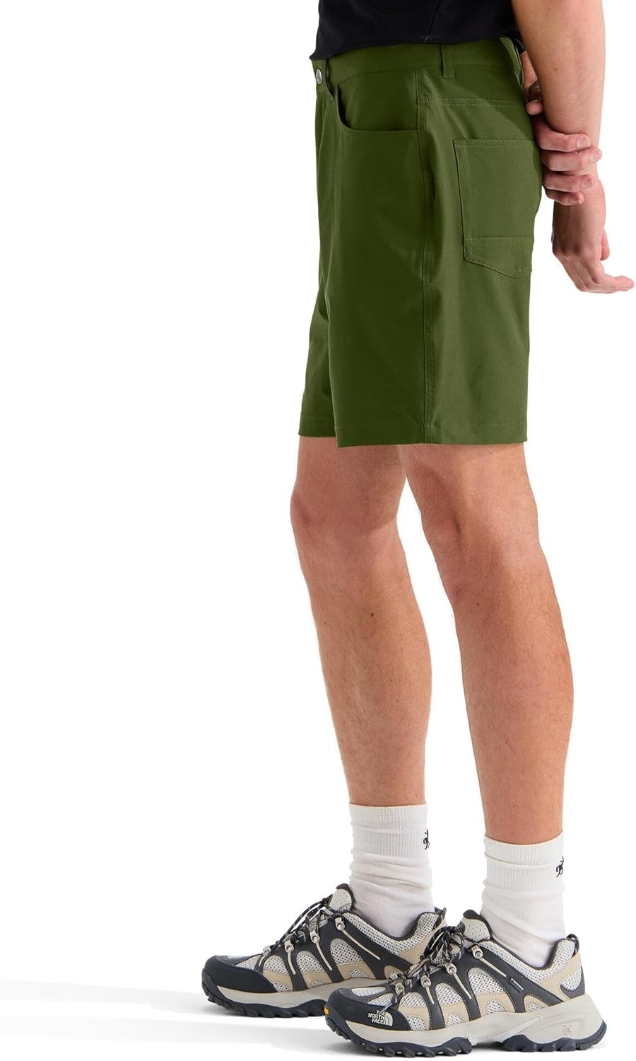 image:imageThe North Face Mens Paramount 7 Short Moisture Wicking Hiking Shorts Water Repellent Finish Belt Loops 5 PocketsWoodland Green