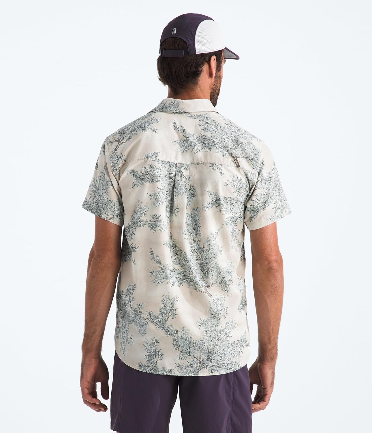 image:imageThe North Face Mens Short Sleeve Baytrail Pattern ButtonDown Shirt Soft Cotton TShirt Chest PocketDesert Stone Big Sagebrush Print
