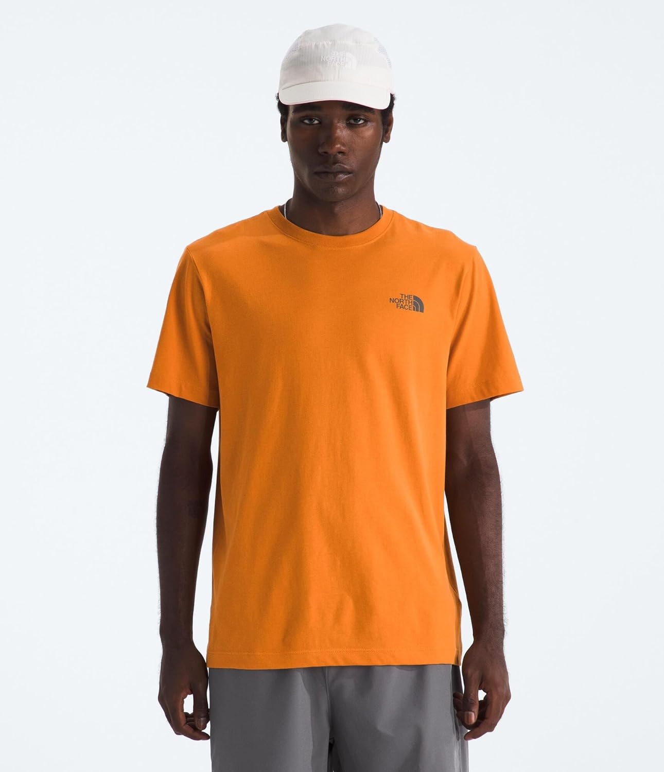 image:imageThe North Face Mens Stay Exploring ShortSleeve Tee Casual Graphic TShirt Regular Fit Soft Cotton FabricDust Orange